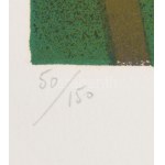 André Minaux (1923-1986): Double étoile. Litográfia, papír, jelzett, számozott: 50/150, lapméret: 57×44 cm ...