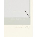 Konok Tamás (1930-2020): Konstruktivista kompozíció, 1991. Szitanyomat, papír, jelzett. Számozott: 36/40. 28×28 cm ...