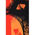 Hervé, Rodolf (1957-2000): Eiffel-torony. Szitanyomat, papír, jelzett. 32x22 cm. / Hervé, Rodolf (1957-2000): Eiffel...