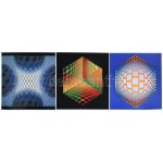 Vasarely Victor (1908-1997): Structurelles universelles de l'hexagone, mappa. 8 db heliogravűr, papír...