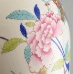 Herendi Shanghai (SH) mintás porcelán fedeles váza. Kézzel festett, jelzett, korának megfelelő kopásokkal. . m...