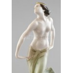 Rosenthal (Rudolf Marcuse) egyiptomi táncosnő, kézzel festett, jelzett, hibátlan, m: 25,5 cm / Rosenthal - Figur ...
