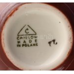 Ćmielów lengyel design kávéskészlet Dorota sorozat. Kézzel festett porcelán, jelzett, apró mázhiba az egyik darabon, ...