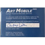 Lakner Antal (1966-): Art mobile, human powere Biennale vehicles, 2001. 1:20 műanyag modell, jelzett és számozott (42...