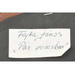 Fajka János (1935): Pár vörösben, tűzzománc, hibátlan állapotban, igényes keretben 39×26 cm. Jelzett. 1935...