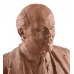 Kisfaludi Strobl Zsigmond (1884-1975): Lenin. Terrakotta, m: 46 cm fa talapzat nélkül, jelzett: Kisfaludi Stróbl...