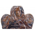 Kocsis Előd (1948-): Veronika kendője, bronz, jelzett (K 1996), 1/3, márvány talapzaton,22,5x16,5 cm, teljes...