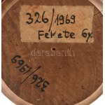 Fekete György (1932-2020): Absztrakt forma, 1969. Faszobor. Jelzett az alján. Apró kopásnyomokkal. m: 31 cm, d...