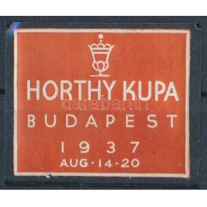1937 Horthy-kupa levélzáró / label