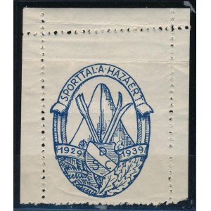 1939 Sporttal a hazáért Duna Sportklub levélzáró / label