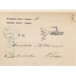 1868 Fuvarlevél a Honvéd hajóról, kék HONVÉD hajó bélyegzővel