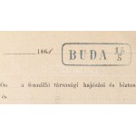 1868 Fuvarlevél a Honvéd hajóról, kék HONVÉD hajó bélyegzővel