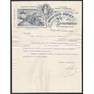 1907 Bp. IV., Mössmer József Koronaherceg utcai vászon...