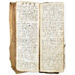 cca 1680-1744 Gazdaság számadási könyve, a vett és kiadott jószágokról, gazdaságilag fontos eseményekről kb 200 kézzel...