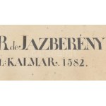 cca 1850-1900 Familiae Kalmar de Jászberény, nemesi címer, akvarell, üvegezett keretben...