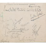 1933 FTC algériai túrájáról hazaküldött képeslap aláírásokkal