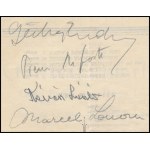 A Gertler quartett targjainak (Gertler Endre, Pierre de Groote, Révész László, Marcell Louon...