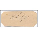 Ditrói Mór (1851-1945) színházigazgató aláírása papírlapon