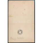 cca 1860-1870 Franziska (Fanny) Angerer (1842-1911), Hugo Feifalik felesége, Sisi fodrásza, keményhátú fotó, 10,5×6...