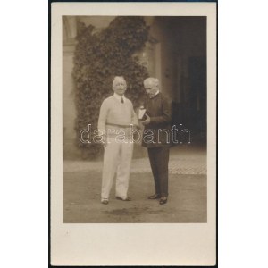 1930 Bayreuth, Siegfried Wagner (1869-1930) német zeneszerző, karmester és Arturo Toscanini (1867-1957) olasz karmester...