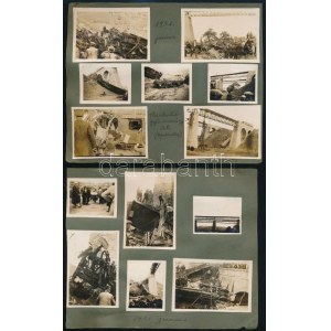 1931 A biatorbágyi merénylet fotó, 13 db fotó kartonon, a hátoldalakon, kartonokra kasírozva...