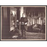 ca 1900-1910 Kézdi-Kovács László (1864-1942) a műtermében fest, vintage fotó, jelzés nélkül, paszpartuban, 18x24 cm...