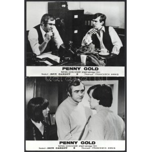 cca 1974 ,,Penny Gold című angol film jelenetei és szereplői, 13 db vintage produkciós filmfotó...