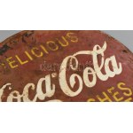 1959 USA (Egyesült Államok) Coca Cola kerek reklámtábla. Színes zománcozott fém. Kopásokkal, sérülésekkel...