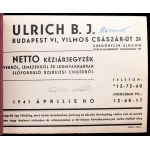 1941 Ulrich BJ. csövek, lemezek, szerelvények képes árjegyzéke. 120p. Bőr kötésben, fém gerinccel...