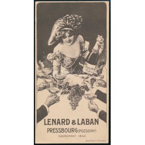Lenard & Laban Pozsony számolócédula