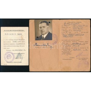1944 Sárga csillag viselésére szolgáló igazolvány Oskar Szamekiu a volt román diplomáciai misszió...