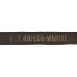 cca 1910 K. u. K. Kriegsmarine sapka szalag, 3,5x78 cm