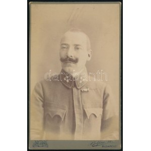 cca 1900 Hey Hugó élelmezési százados kabinet fotója 15x21 cm