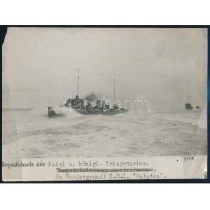 cca 1914-1918 SMS Balaton, az Osztrák-Magyar Császári és Királyi Haditengerészet (K.u.K. Kriegsmarine) Tátra...