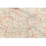 1942 Magyarország közigazgatási térképe, 1:500 000, két részből álló térkép a visszatért területekkel...