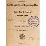 1850 Az ausztriai birodalmat illető közönséges birodalmi törvény- és kormánylap. 1850-diki évfolyam. Magyar...