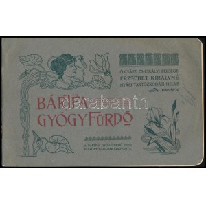cca 1900 Bártfa gyógyfürdő ismertető füzete, szecessziós illusztrációkkal, 10p