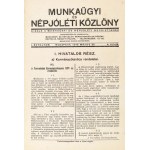 1919 Munkaügyi és népjóléti közlöny, I. évf. 1-5. sz. Bp., 1919. máj. 8.-jún. 5....