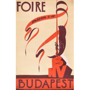 cca 1928 Foire május 2-11 BNV Budapest, tempera-ceruza, papír, Horváth Endre (1896-1954...