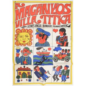 1968 ,,A magányos villa titka című angol film magyar plakátja, Kovács V. 68 jelzéssel, hajtogatva, 82,5x56...