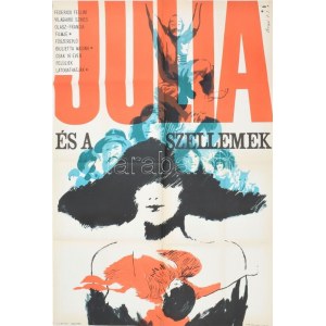 1965 ,,Júlia és a szellemek című olasz-francia film magyar plakátja, Ernyei jelzéssel, hajtogatva, 82,5x56...