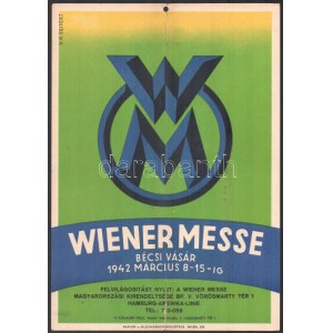 1942 Wiener Messe reklámja, Seifer grafikája, sérüléssel, 32×22 cm