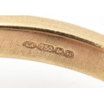Arany (Au/18k) Női Art Deco fazonú koktélgyűrű 19 darab brillel (cca. 0,57ct) ékítve, jelzett, bruttó:10,7g, m...