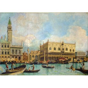 R.O. Suschal, Widok na Pałac Dożów w Wenecji według Canaletta, XIX w.