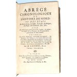 LACOMBE- ABREGE CHRONOLOGIQUE DE L’HISTOIRE DU NORD t.1-2 wyd.1762