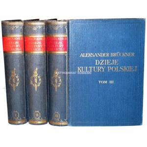 BRUCKNER- DZIEJE KULTURY POLSKIEJ Tom I-III [komplet] wyd. 1930r.