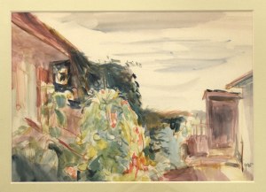 Wojciech WEISS (1875-1950), Ogród przy domu artysty w Kalwarii, 1914