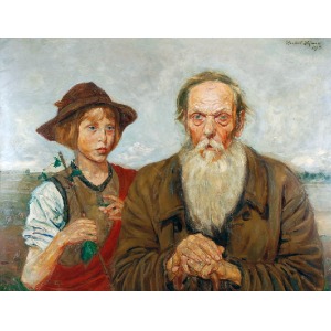 Wlastimil HOFMAN (1881-1970), Pastuszek i starzec, 1914