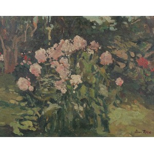 Iwan TRUSZ (1869-1941), Kwiaty w ogrodzie