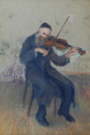 Artur MARKOWICZ (1872-1934), Stary Żyd grający na skrzypcach, ok. 1920;